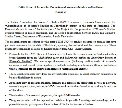 Indian Association for Women’s Studies